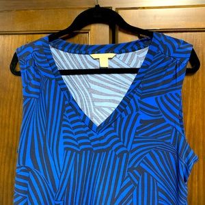 Womens Banana Republic Large Royal blue and Black blouse